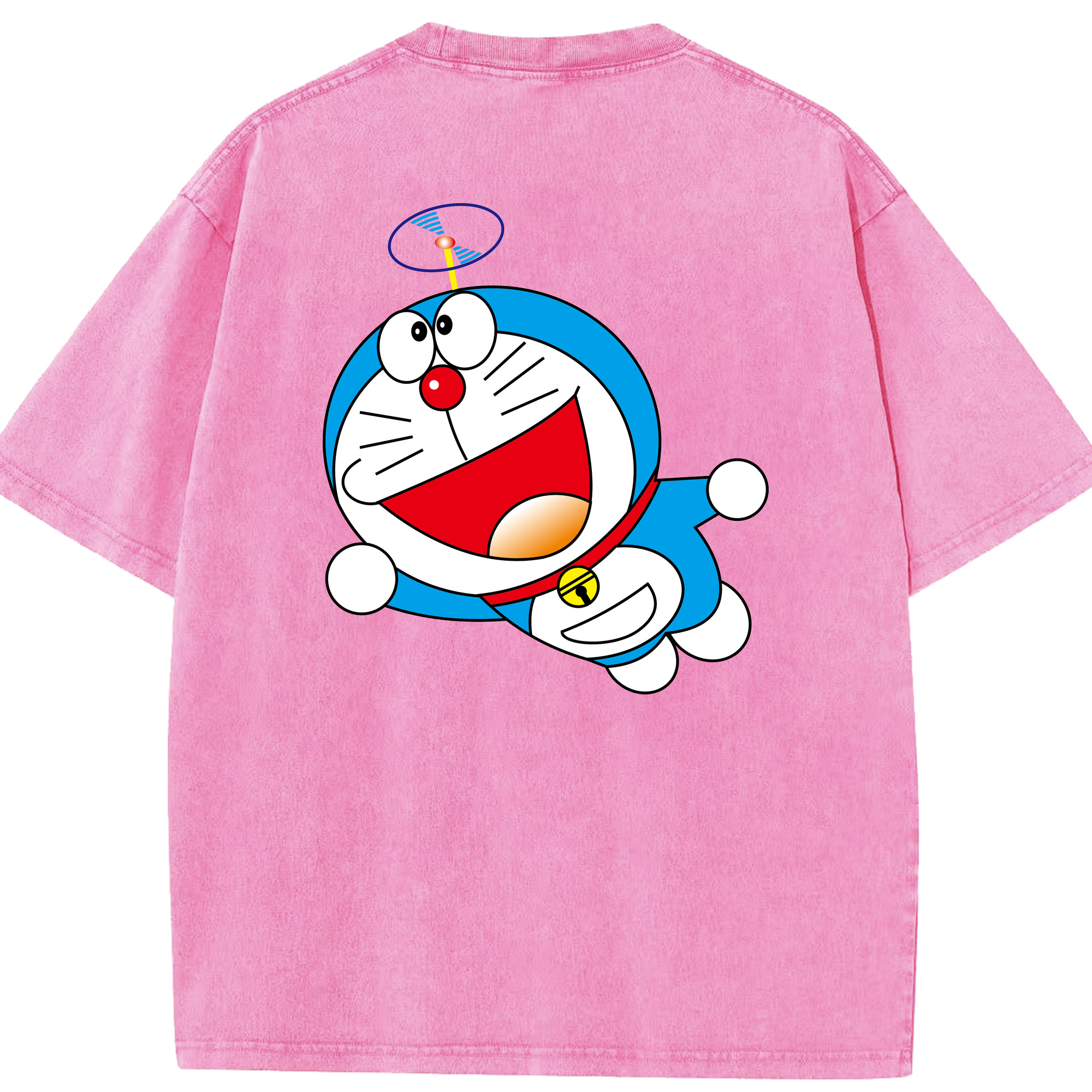 （画像用） ドラえもん Doraemon 綿100% ヴィンテージ風 半袖Tシャツ（背面プリント）